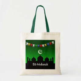 Bolsa Tote Eid Mubarak Colorful Garland