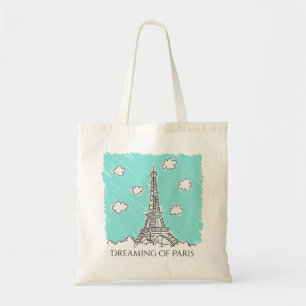 Bolsa Tote Eiffel Tower Illustração de bolsas de texto person