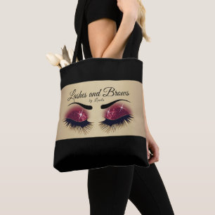 Bolsa Tote Eilashes e Brows - Brilhante Vermelho