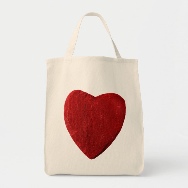 Bolsa Tote Einkaufstasche mit rotem Herz (Frente)