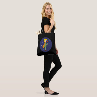 Bolsa Tote El principito admirando su rosa