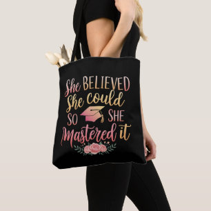 Bolsa Tote Ela Acreditou Que Conseguiu Então Ela Dominou