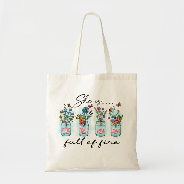 Bolsa Tote Ela É Cheio De Fogo (Frente)