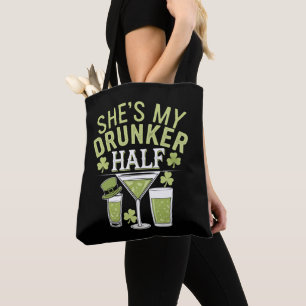 Bolsa Tote Ela é Minha Metade Mais Bêbada Casal Combinado St 