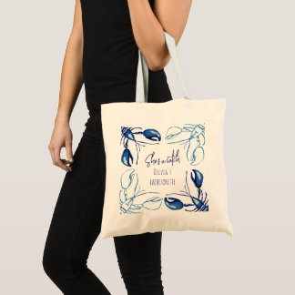 Bolsa Tote Ela é uma Noiva Azul Dama de Honra Costeira