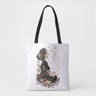 Bolsa Tote Ela Está Sempre Assombrada Escritora Vintage Dark 