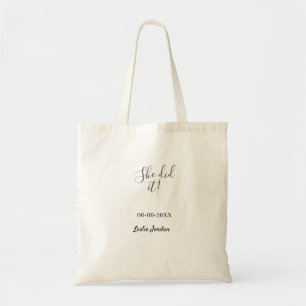 Bolsa Tote Ela fez turma de formatura de 20XX nome simples 