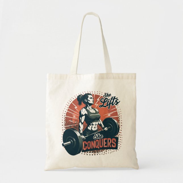 Bolsa Tote Ela Levanta, Ela Conquista (Frente)