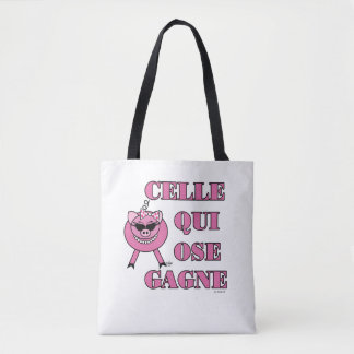 Bolsa Tote Ela Quem Ousa Vence em Francês com Porca Feminina