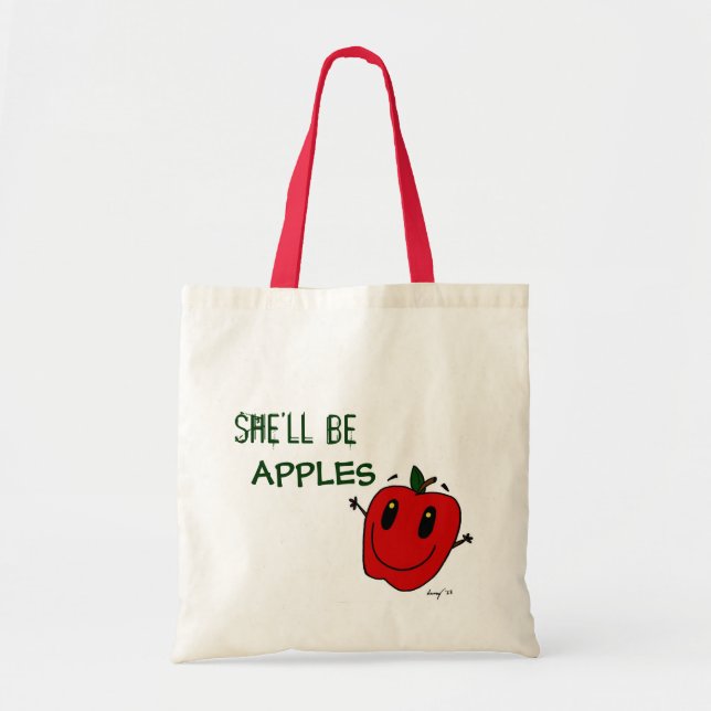 BOLSA TOTE ELA SERÁ MAÇÃ SACO (Frente)