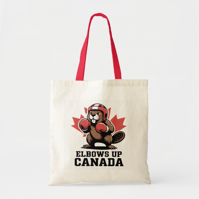 Bolsa Tote Elbows Up Canadá | Quirky Canadian Pride Gift (Frente)