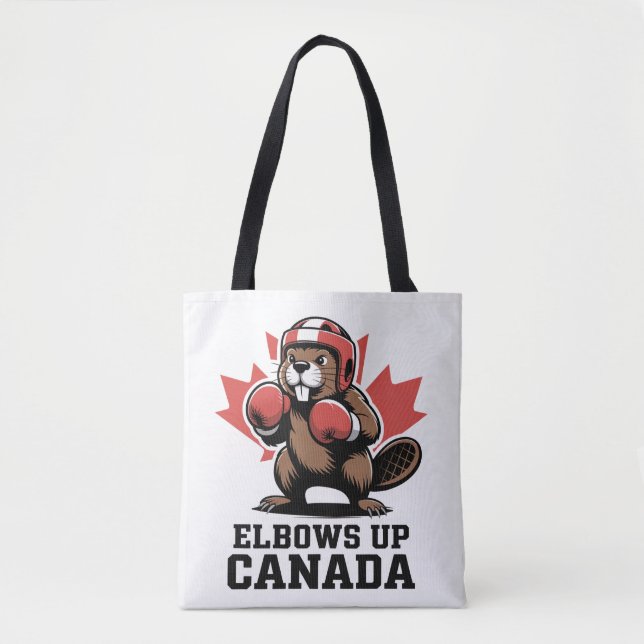 Bolsa Tote Elbows Up Canadá | Quirky Canadian Pride Gift (Frente)