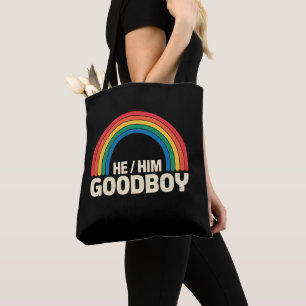 Bolsa Tote Ele Dele Bom Menino Arco-Íris LGBTQ Orgulho Gay Al