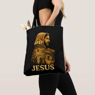 Bolsa Tote Ele é Risen Jesus Felz pascoa Cristão