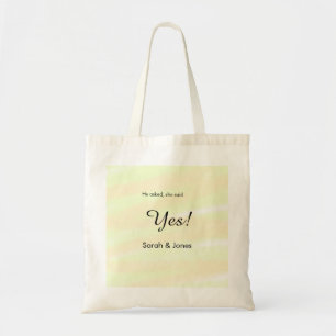 Bolsa Tote Ele perguntou ela disse sim engajamento amarelo pa