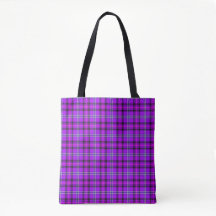Electric Violet and Fuchsia Plaid Purple