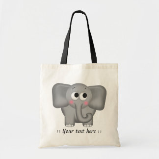 Bolsa Tote Elefante adorável - sacola personalizada