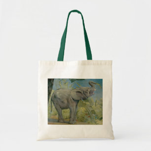 Bolsa Tote Elefante africano antigo na selva, EJ Detmold