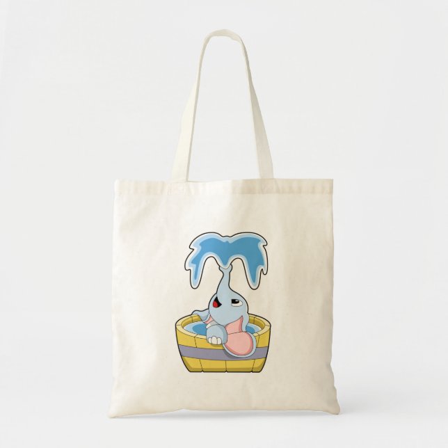 Bolsa Tote Elefante com cheio de Banheira de Água (Frente)