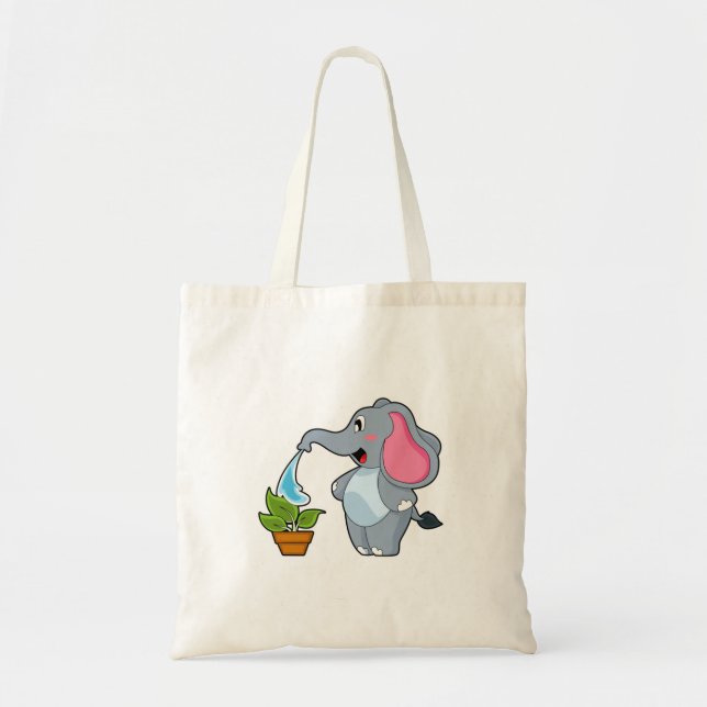 Bolsa Tote Elefante com Planta (Frente)