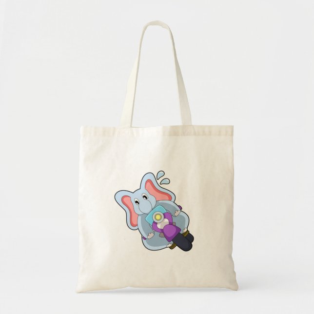 Bolsa Tote Elefante como Biker com motocicleta.PNG (Frente)