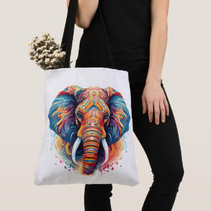 Bolsa Tote Elefante de estilo boêmico