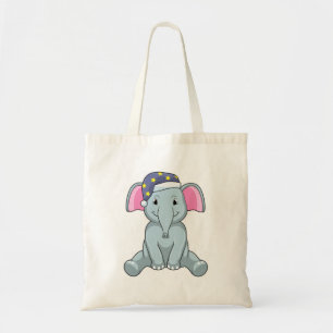 Bolsa Tote Elefante dormindo com boné noturno