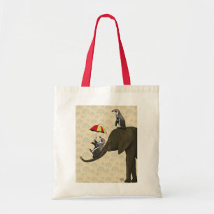 Bolsa Tote Elefante e pinguins