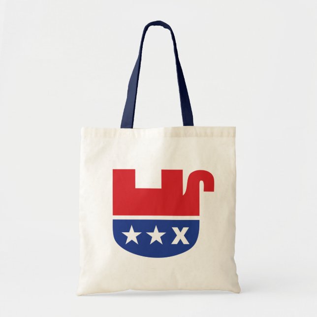 Bolsa Tote Elefante Morto Republicano Anti-Trump GOP (Frente)