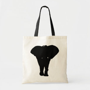 Bolsa Tote Elefante Pop de arte preto e branco