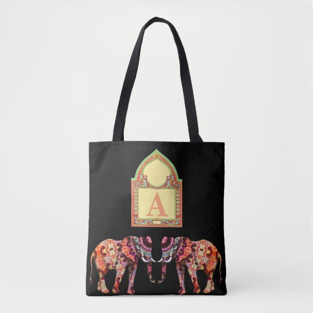 Bolsa Tote Elefante preto (Frente)