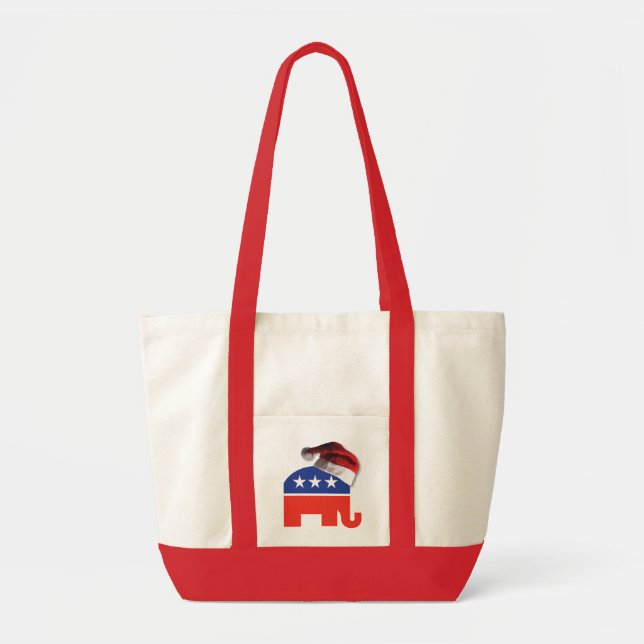 Bolsa Tote Elefante Republicano Santa Claus (Frente)