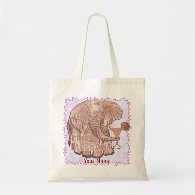 Bolsa Tote Elefante Rosa (Frente)