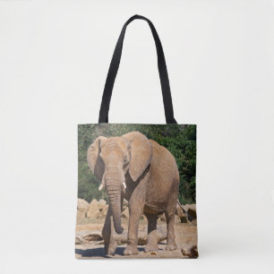 Bolsa Tote Elefante Touro Por Toda A Impressão