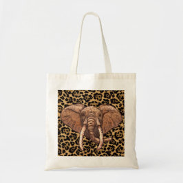 Bolsa tote Elefante Tribal Sépia