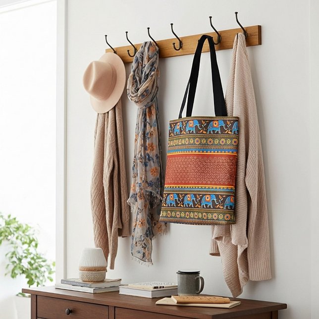 Bolsa Tote Elefantes brilhantes (Criador carregado)