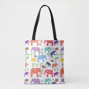 Bolsa Tote Elefantes tropicais