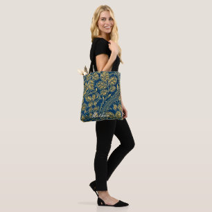 Bolsa Tote Elegância Azul do ouro