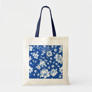 Bolsa Tote Elegância Costeira de Videiras Delicadas Arte