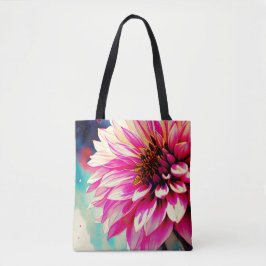 Bolsa Tote Elegância Dahlia Watercolor Blushing