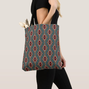 Bolsa Tote Elegância de Padrão de Azulejo Azulejos de Cobre V