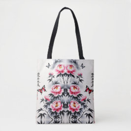 Bolsa Tote Elegância em Flor: Harmonia Floral impressa