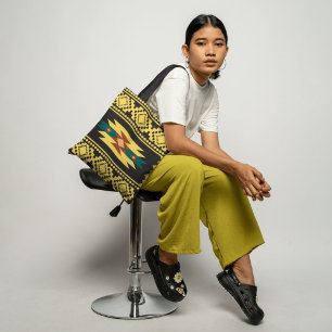 Bolsa Tote Elegância Inspirada Radiante Nativa Americana