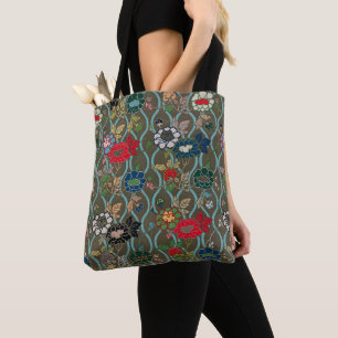 Bolsa Tote Elegância Japonesa: Vintage Floral