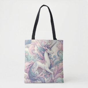 Bolsa Tote Elegância Mística: Sussurros Pastel Kirin