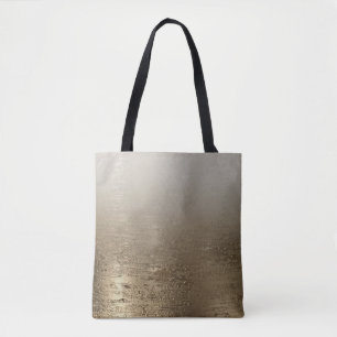 Bolsa Tote Elegância Moderna de Pincel Gilded Dourada
