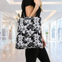 Elegância monocromática - Design de lírio preto e 