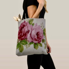 Bolsa Tote Elegância Rosa Vintage 