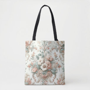 Bolsa Tote Elegância Vitoriana: Padrões de Pastel Soft