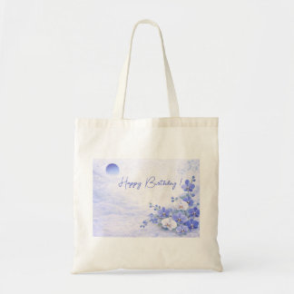 Bolsa Tote Elegant Blue Orchid Birthday